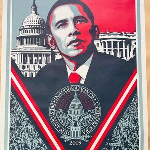 Shepard Fairey Obama Official Be The Change Art Print Offset 24x36 Obey Giant